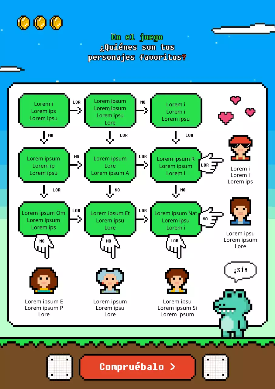 Pon a prueba tu gusto por los simpáticos personajes con un aire de juego de píxeles retro