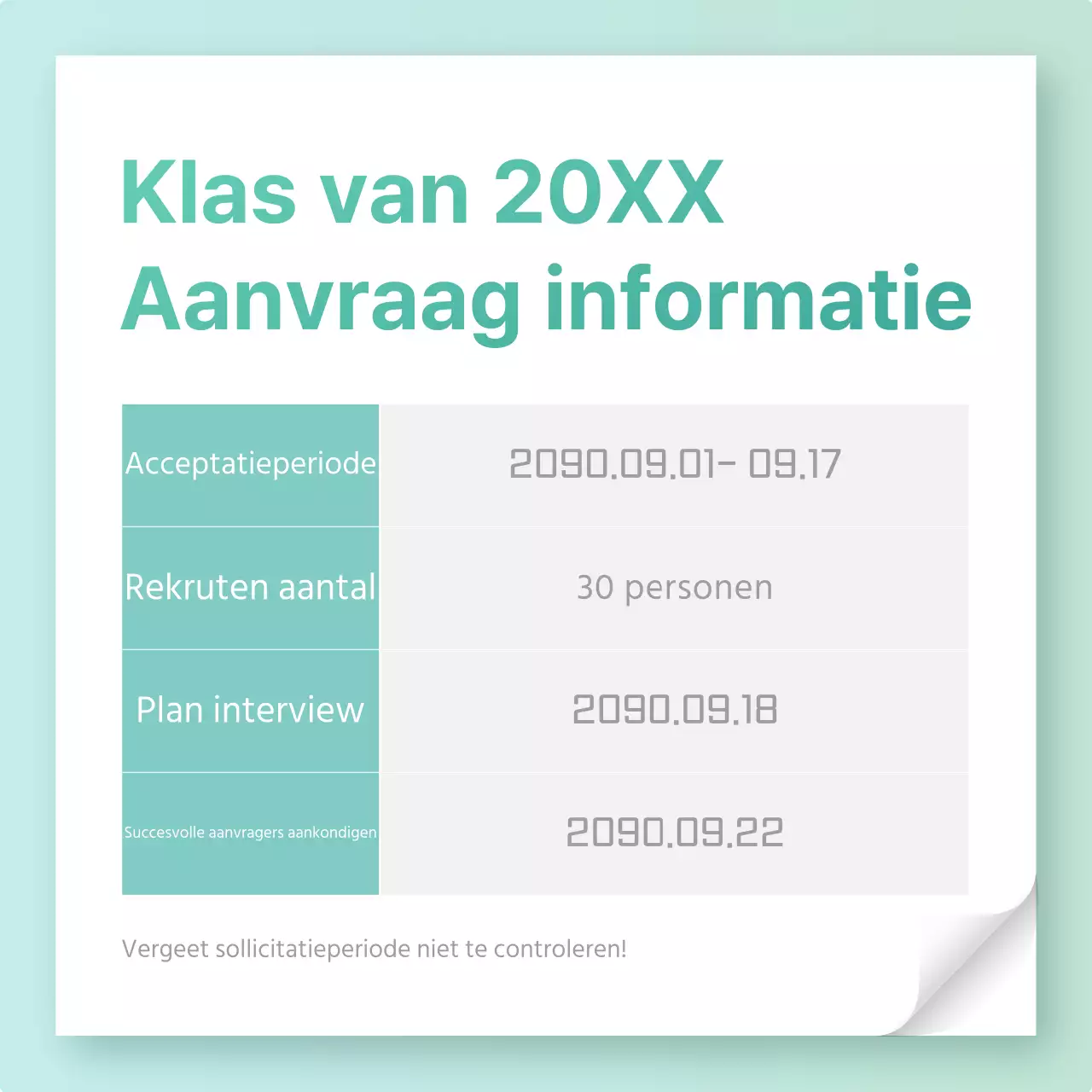 Een eenvoudige blauw-met-munt universiteitsaanvraaggids