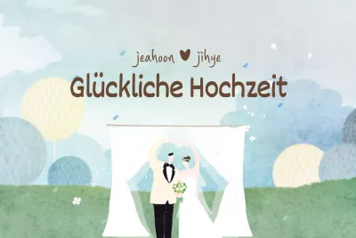Glückliche Hochzeit