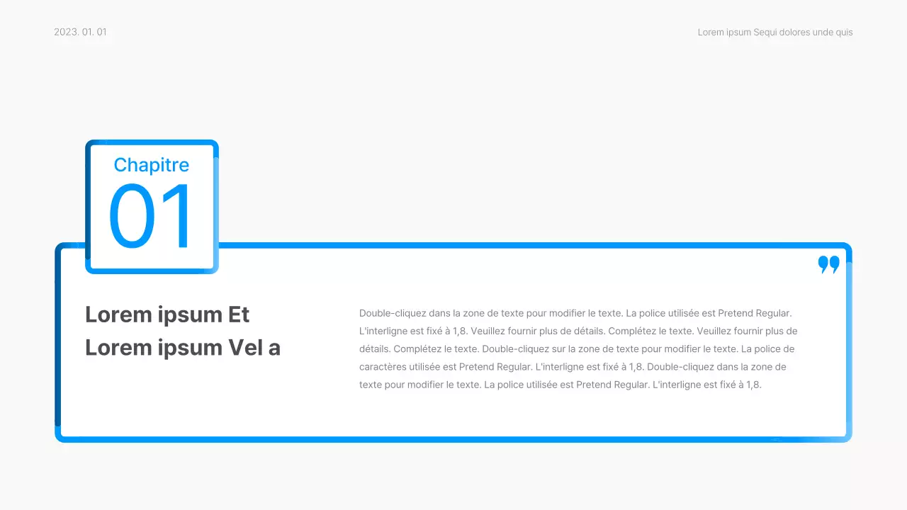 Rapport d'entreprise avec un style dégradé moderne en bleu et blanc