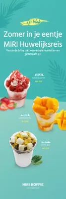 Zomer schaafijs banner in munt