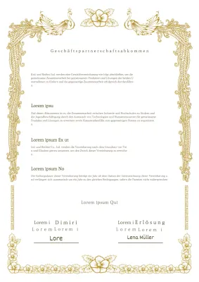 Konvention in Gold verzierten Rahmen Konzept