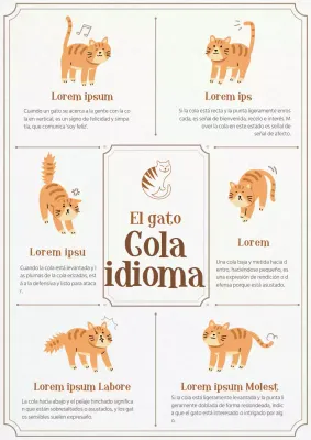 Cola de gato con textura de papel marfilTraductor de idiomas