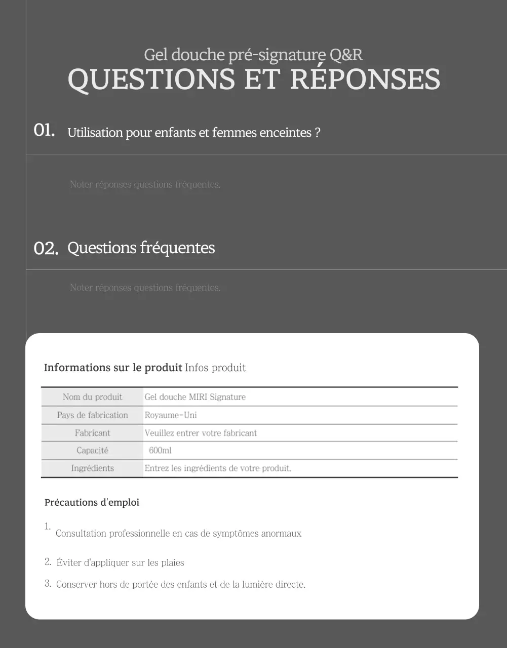 Promouvoir un gel douche vert, naturel et simple