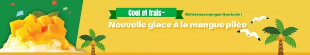 Glace rasée à la mangue