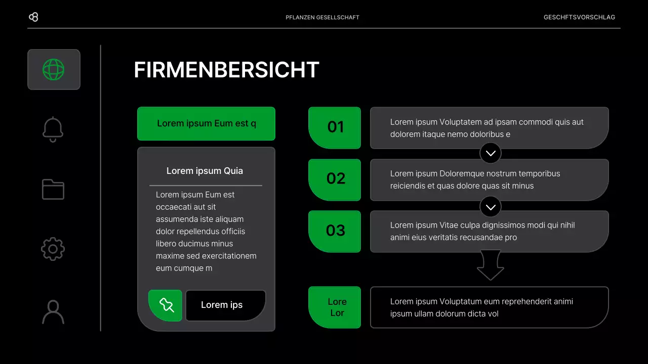 Business Business Vorschlag in schwarz und grün natürlichen Blatt Konzept