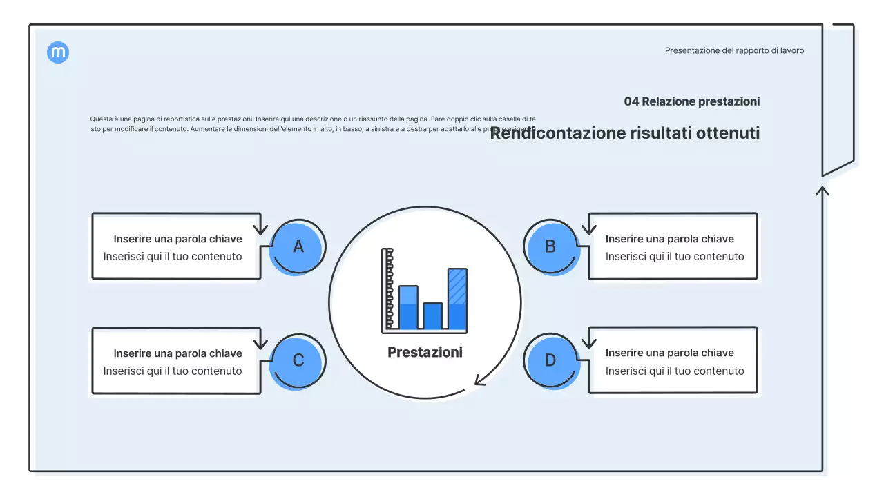 Forme puntiformi con frecce azzurre kit di presentazione aziendale