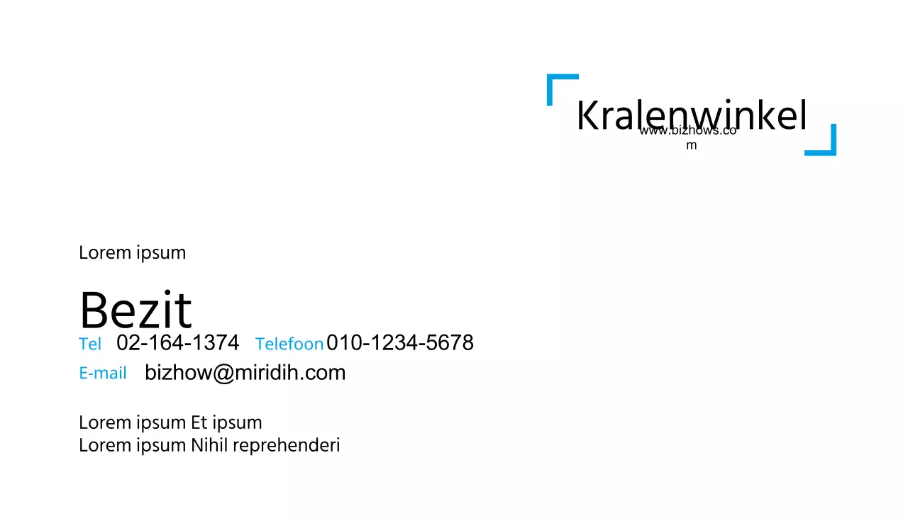 Visitekaartjes garage