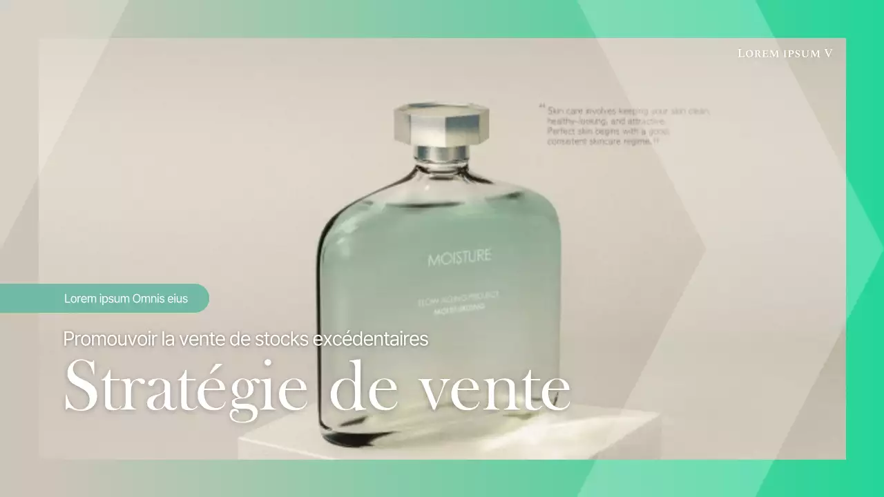 Dégradé vert et beige Plan de promotion des produits cosmétiques Clean