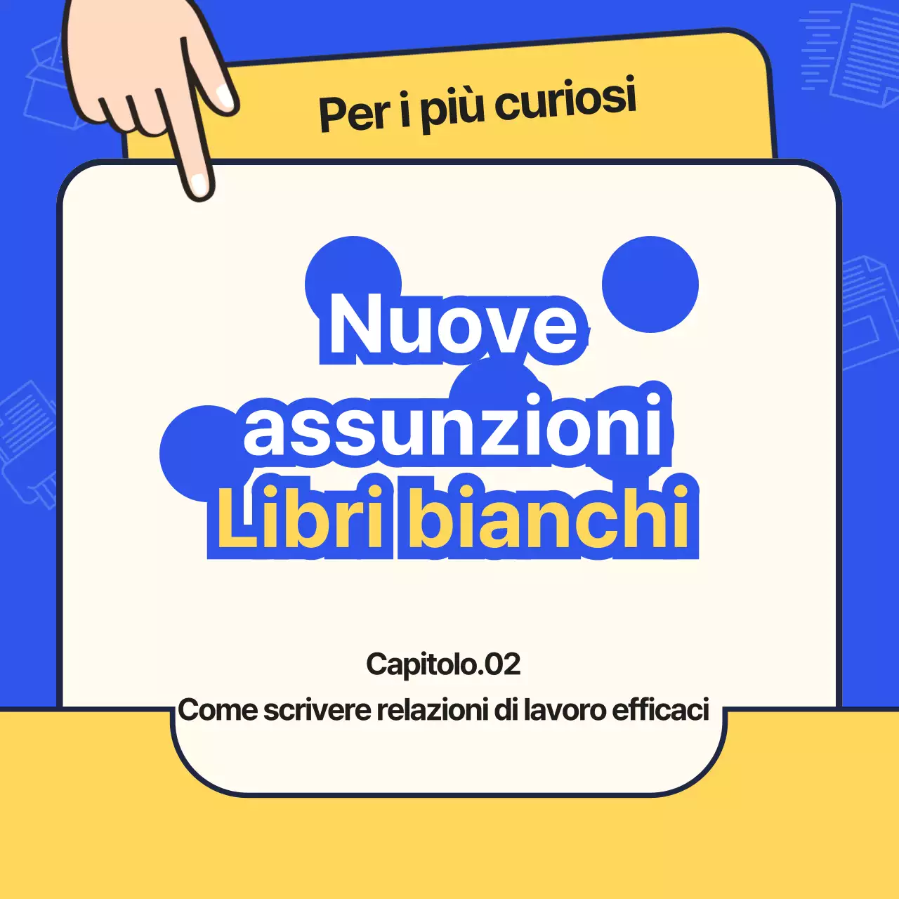 Una semplice piattaforma di onboarding blu e gialla per i nuovi assunti