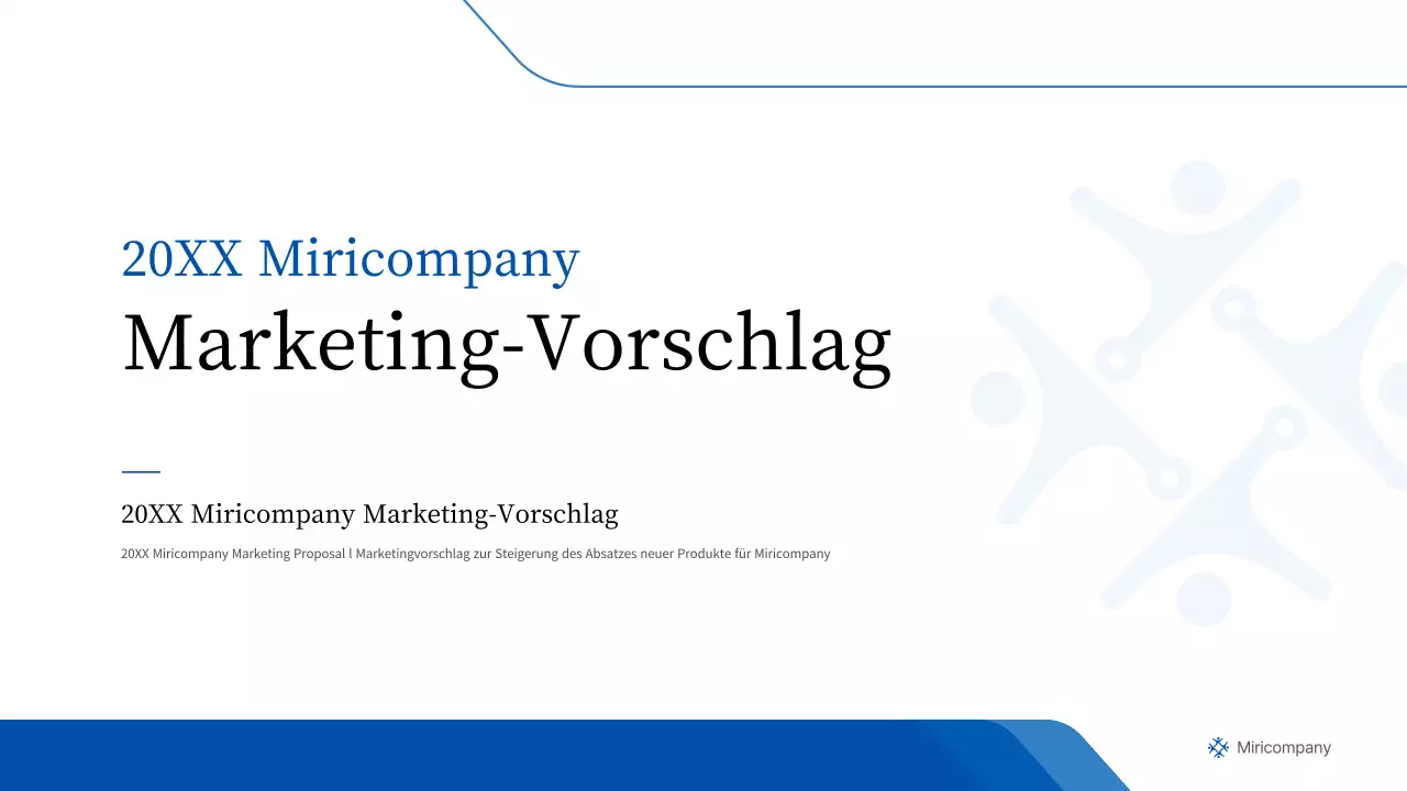 Eine einfache Geschäftspräsentation in Blau- und Grautönen