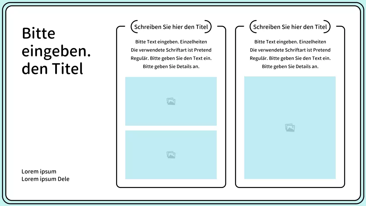 Hervorhebung von Schlüsselwörtern in einem einfachen Linienstil in Gelb und Mint