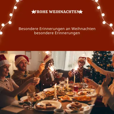 Einfache Weihnachtsbeleuchtung in Rot und ein Partykonzept image post