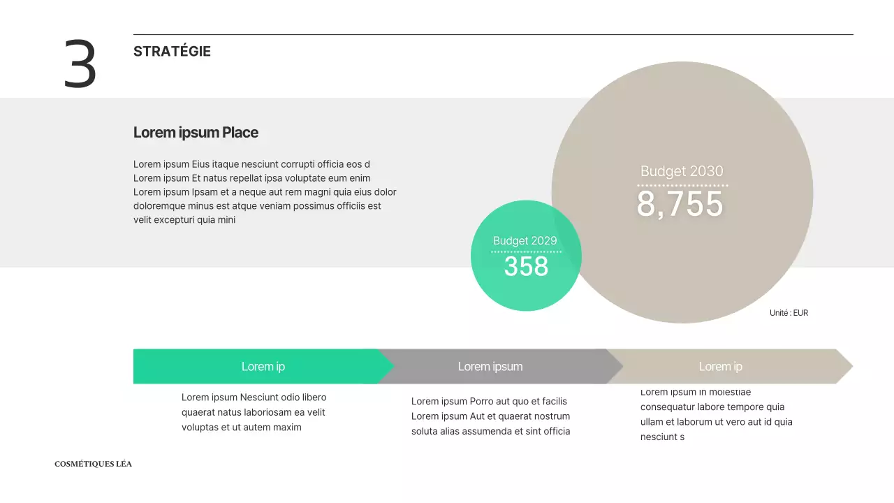 Dégradé vert et beige Plan de promotion des produits cosmétiques Clean