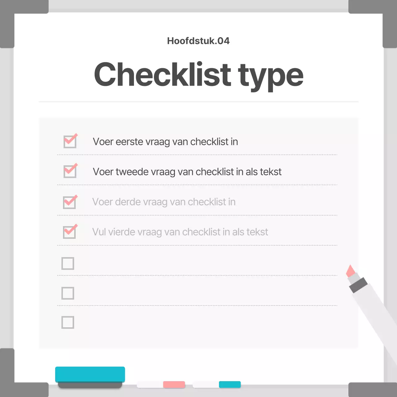 Zakelijk in een wit, eenvoudig whiteboardframe