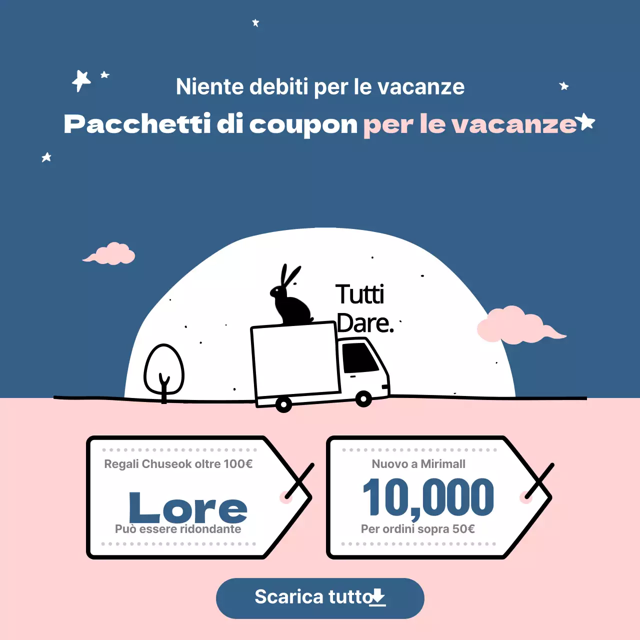 Pacchetti di coupon per le vacanze