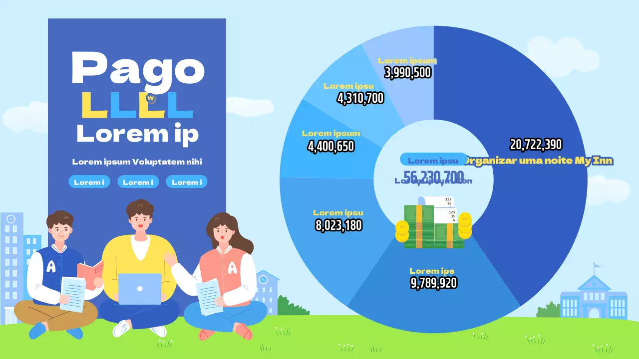 Um bonito post azul e amarelo sobre a utilização das propinas dos estudantes