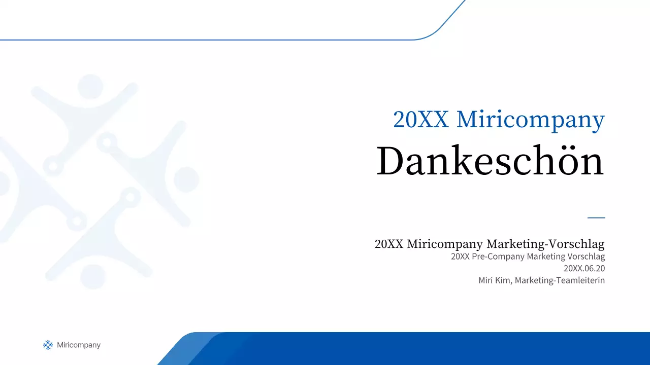 Eine einfache Geschäftspräsentation in Blau- und Grautönen