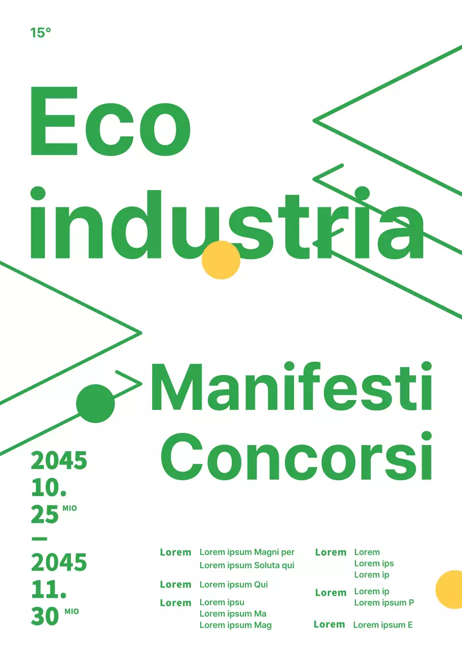 Verde e bianco, bando di concorso per l'industria del verde di base