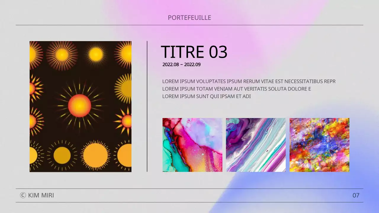 Un portefeuille moderne en rose et bleu