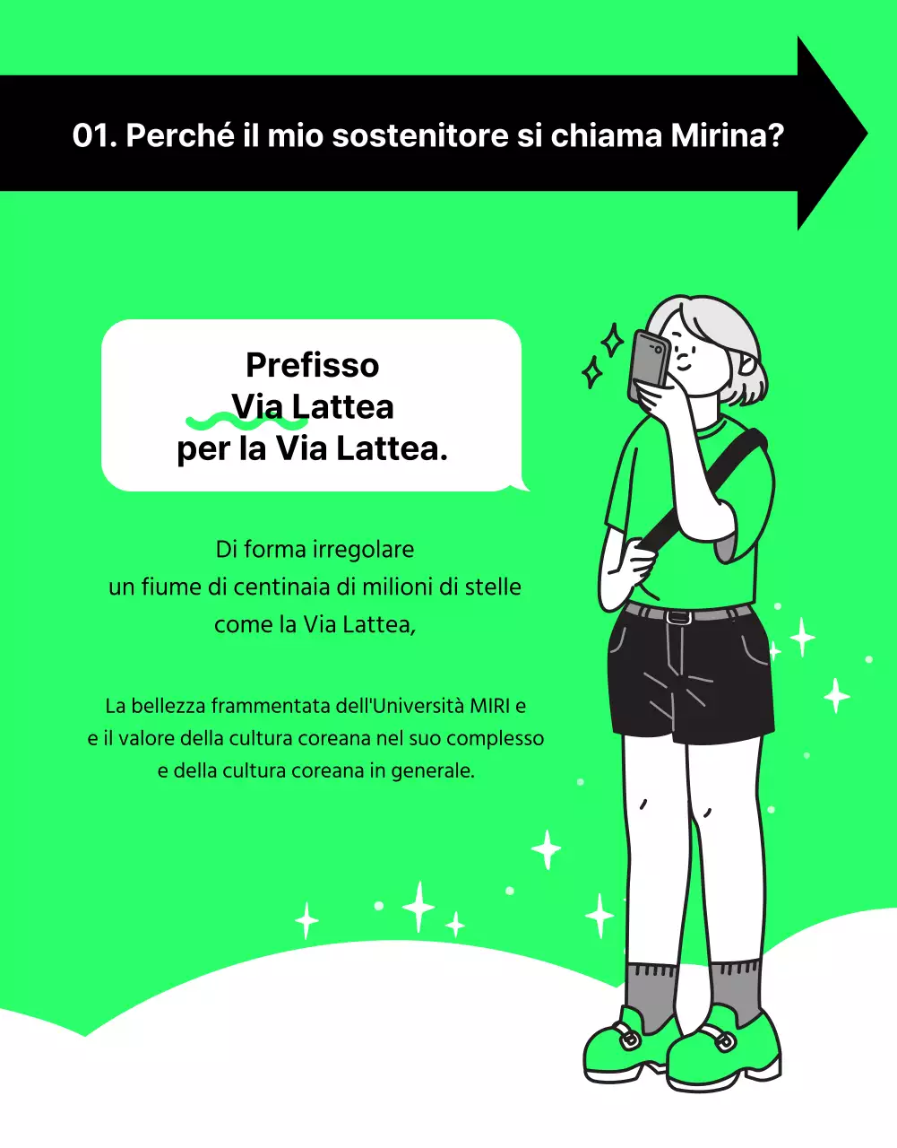 Spiegazione del reclutamento di studenti internazionali in bianco e nero