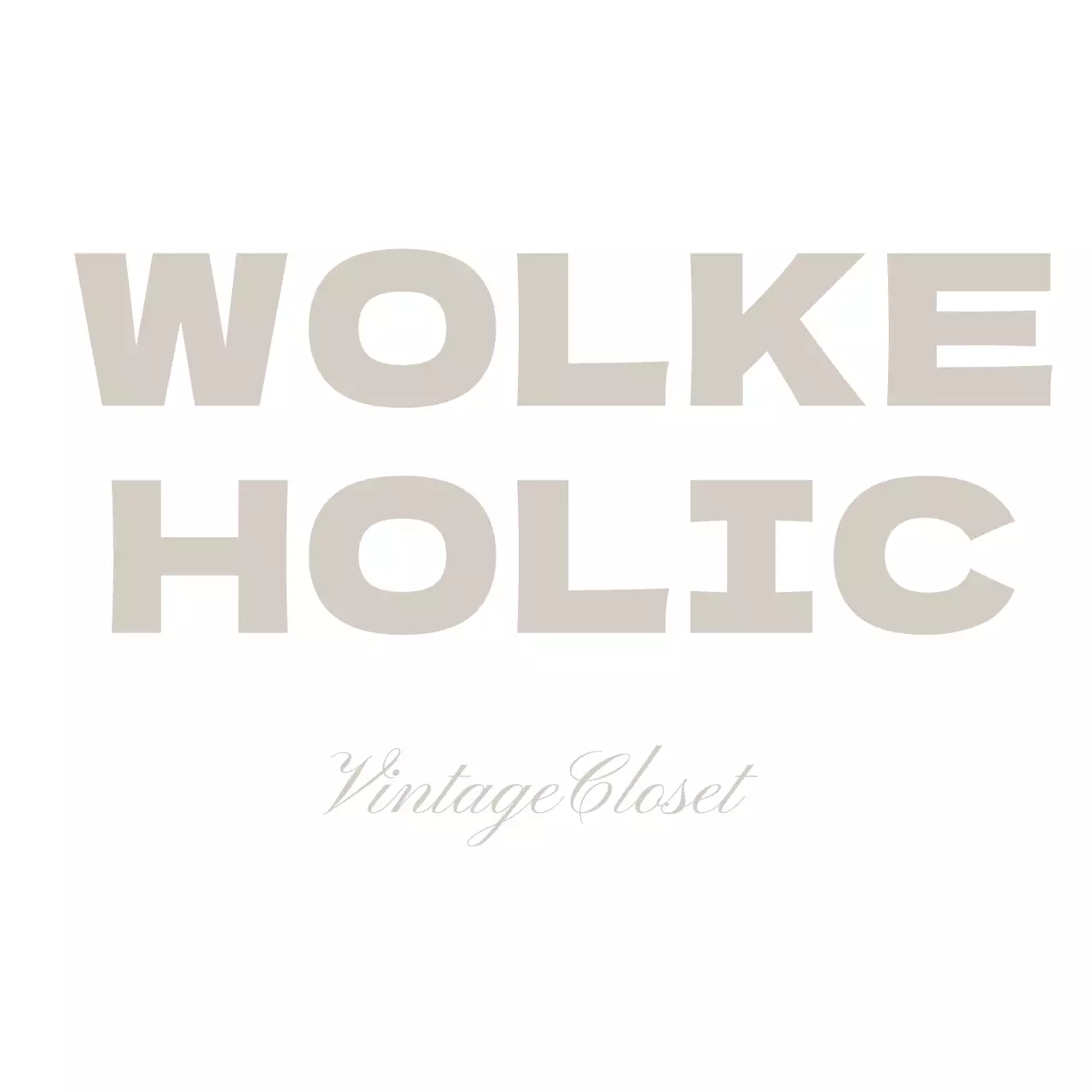 Werbung für ein hochwertiges, einfaches Bekleidungsgeschäft mit weißem und grauem Text