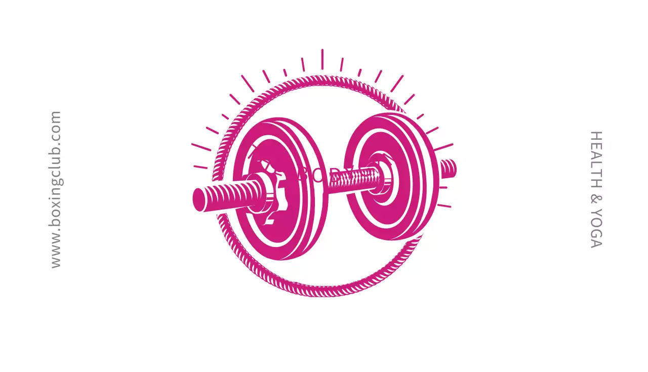 ピンク モダン ジム 名刺