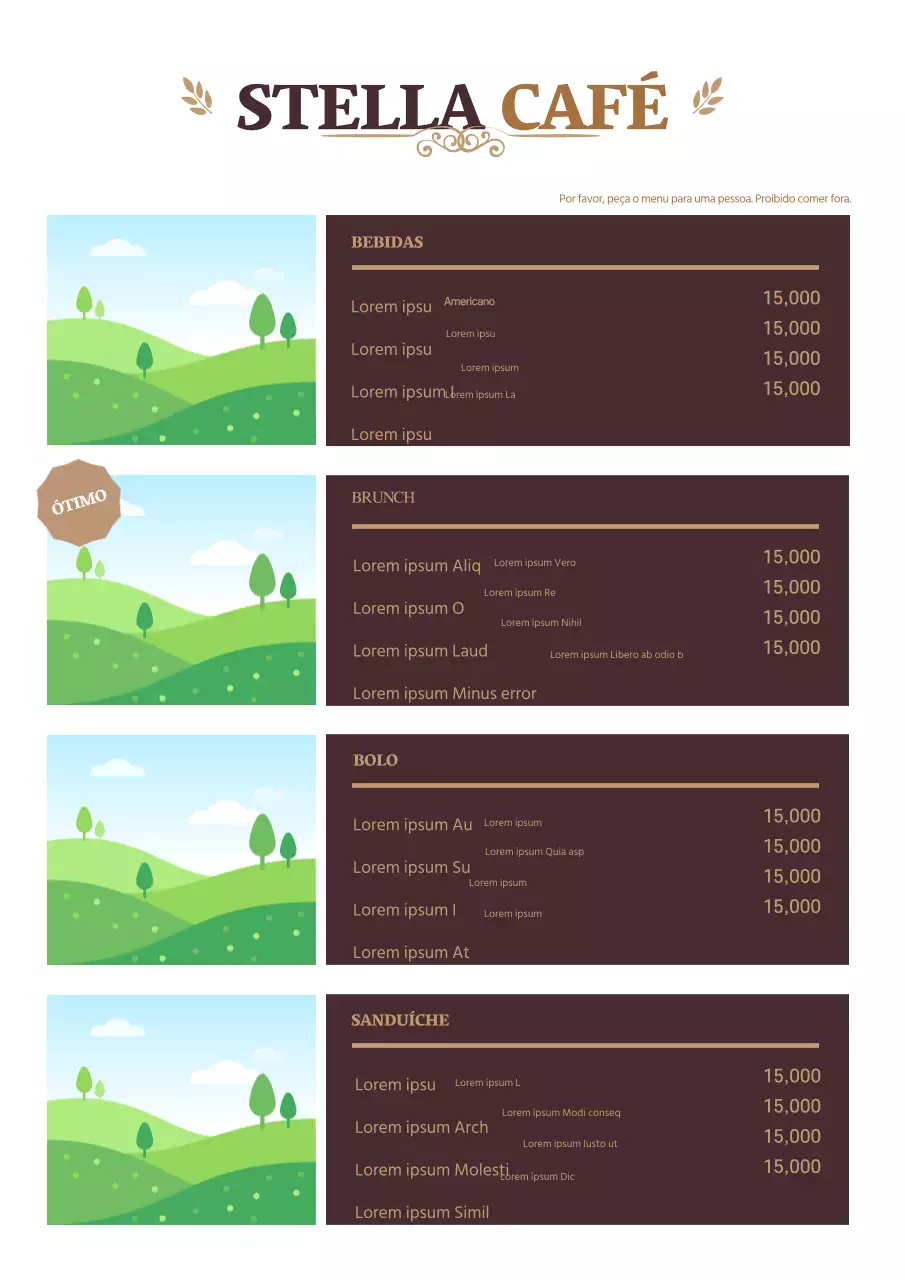 menu do stella café