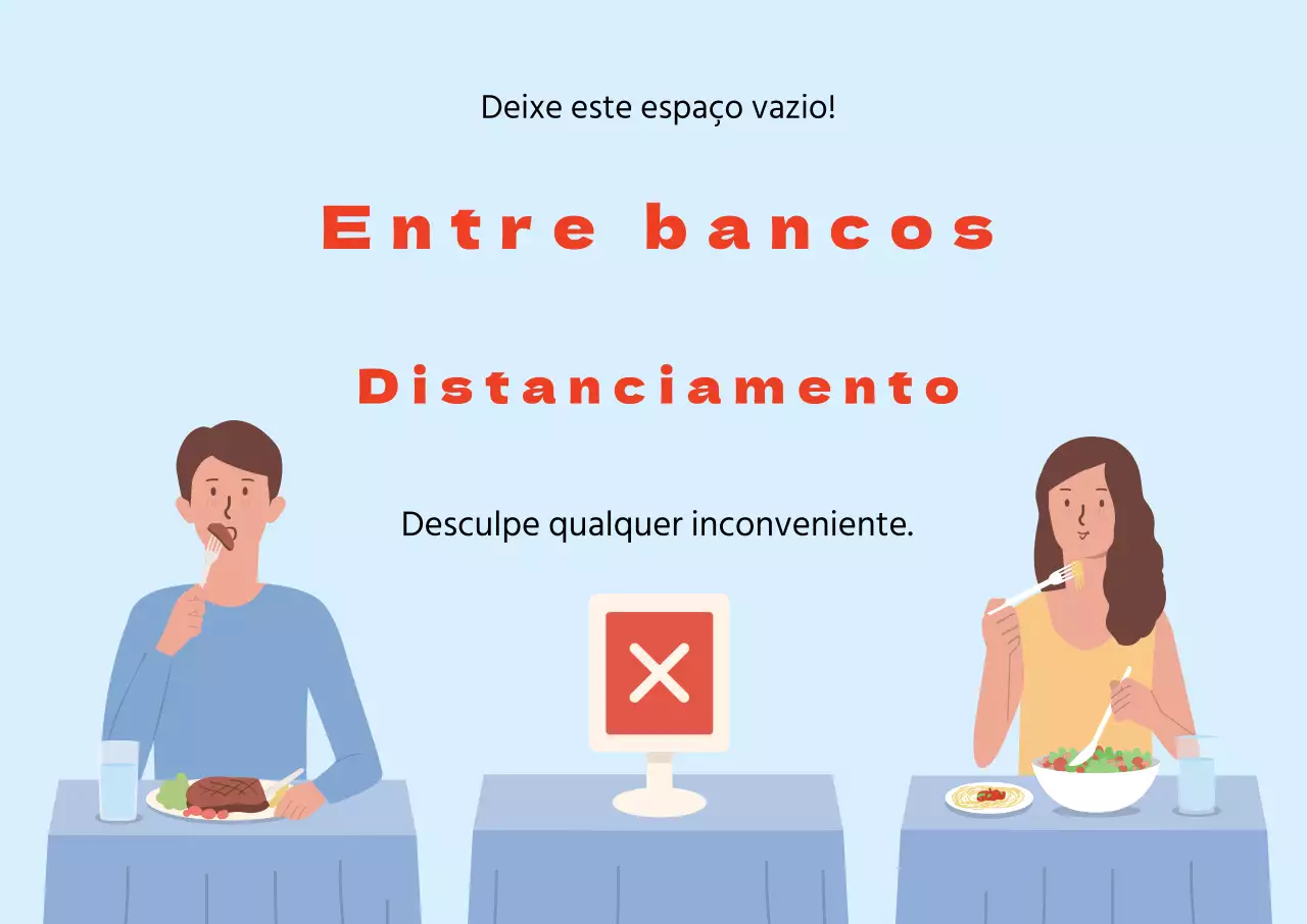 céu laranja ilustração corona prevenção distanciamento social