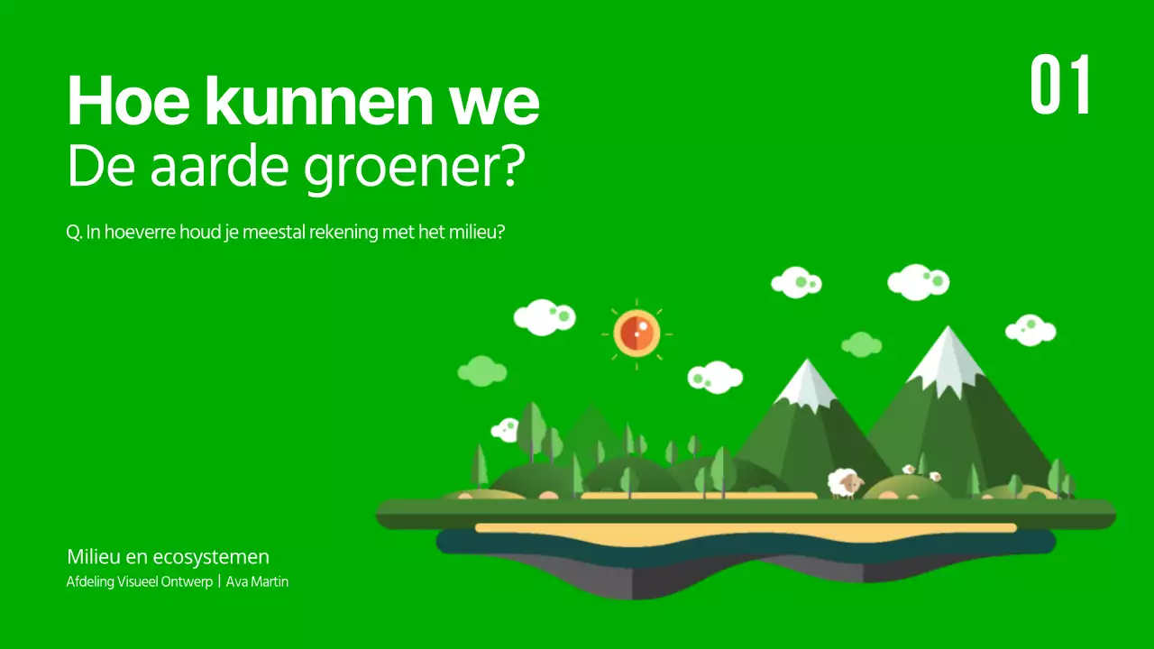 Een groene wereldbol maken