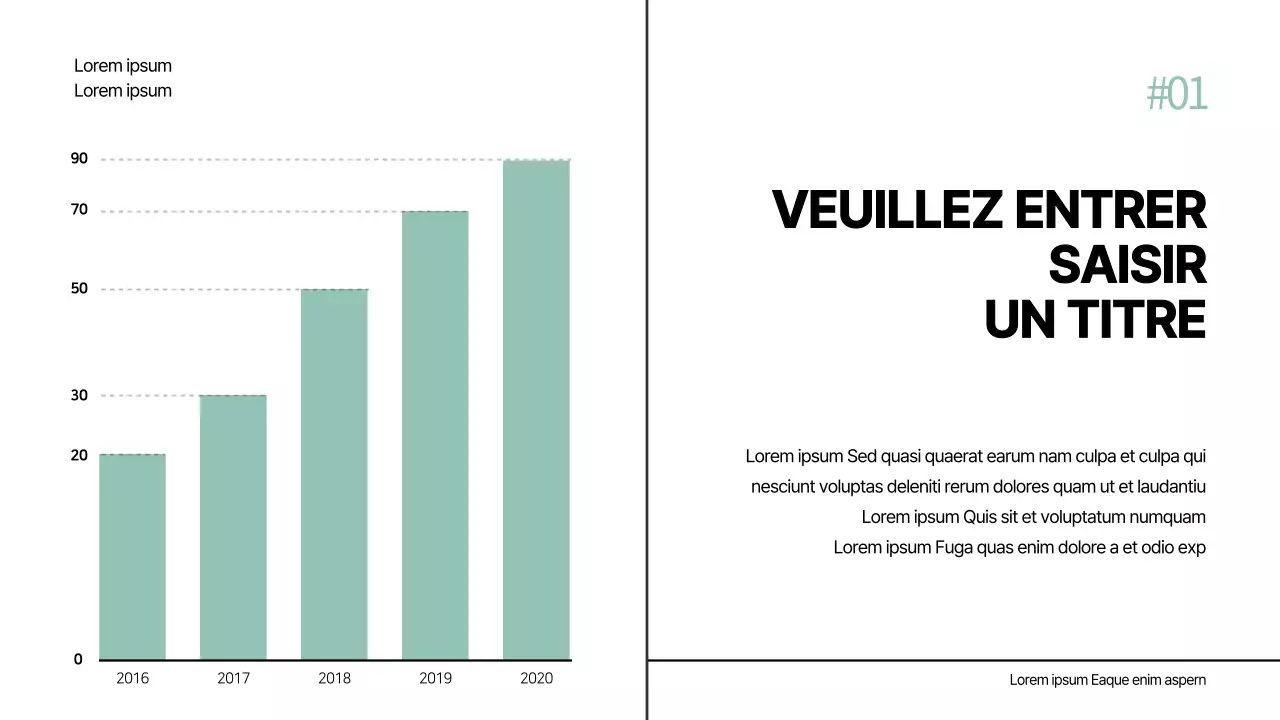 Graphique à barres bleu et gris, concept épuré