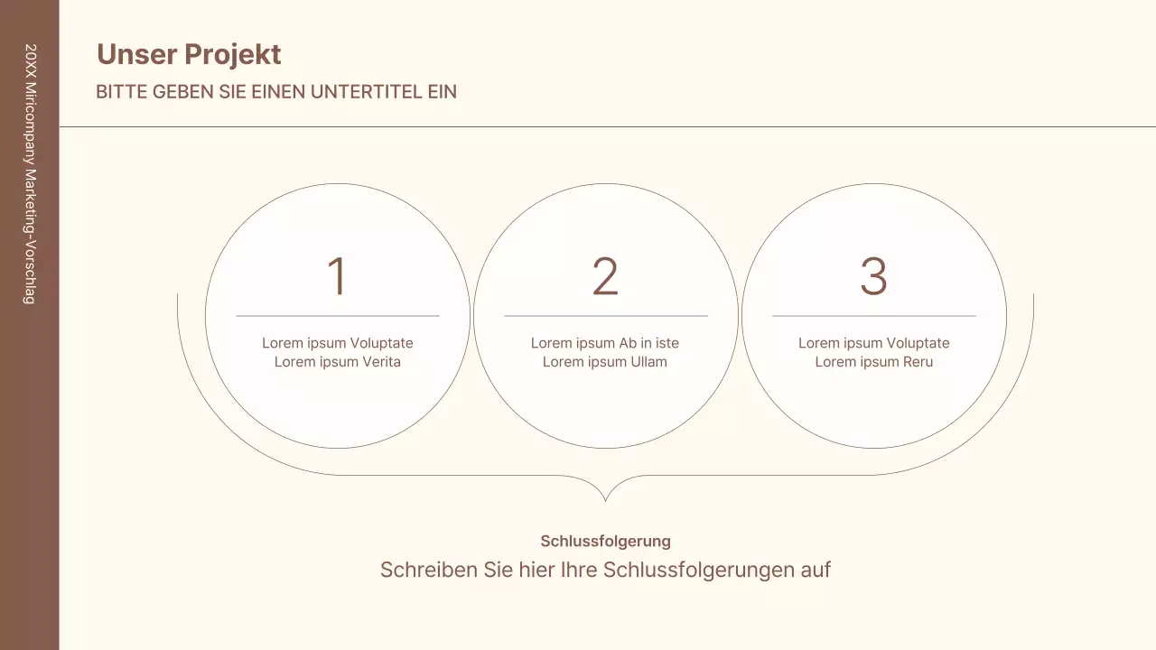 Ein Business-Konzept-Kit mit minimalistischen und einfachen Linien in Braun.