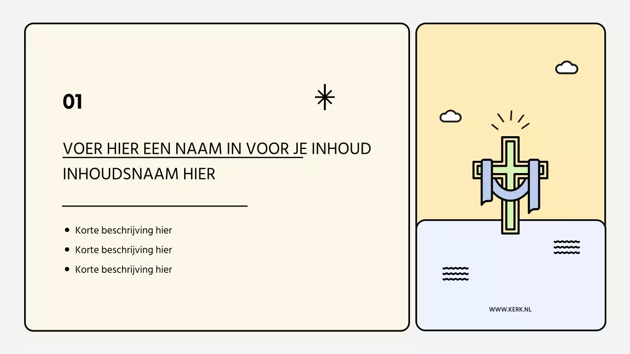 Een strakke, pastelkleurige kerkzomermissiebrochure