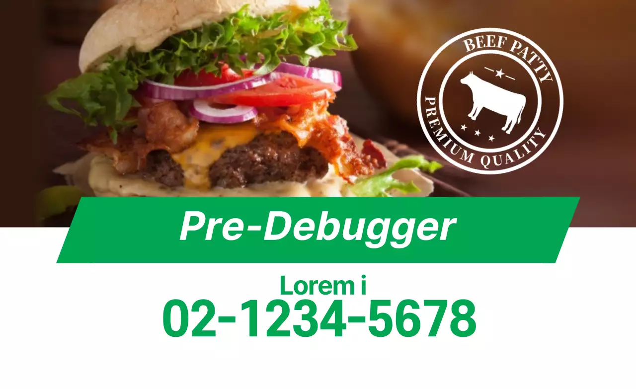 Groene foto benadrukt schone hamburger in restaurant