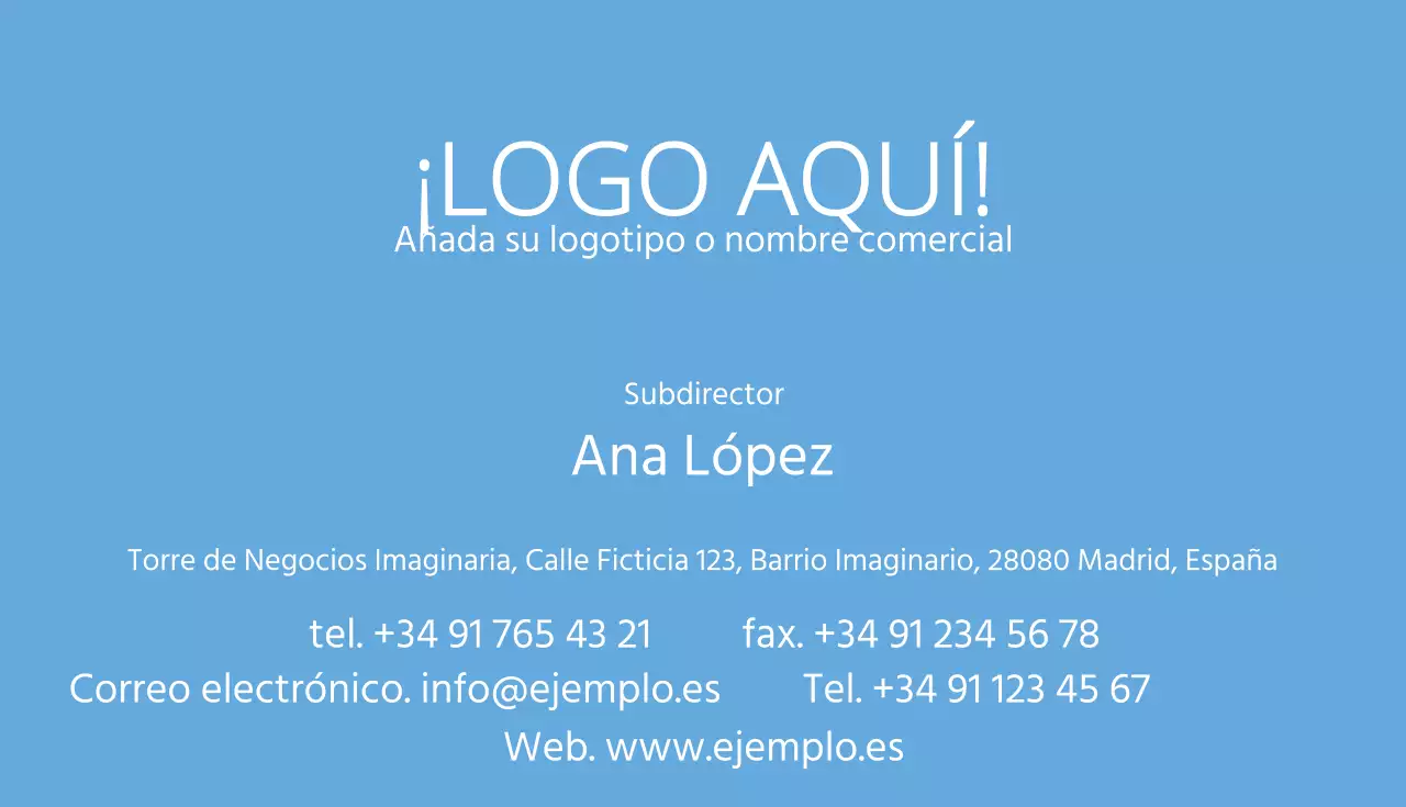 Tarjeta de visita sencilla