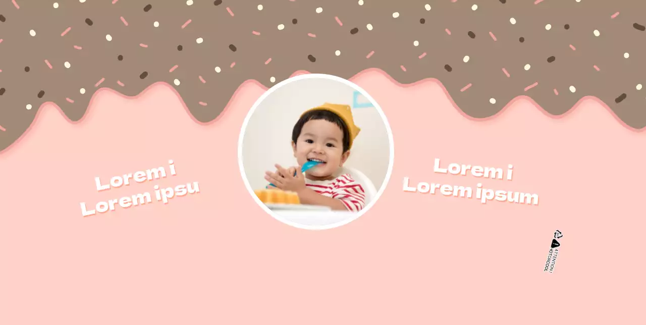 Gobelets en papier "Happy Birthday" rose et crème glacée