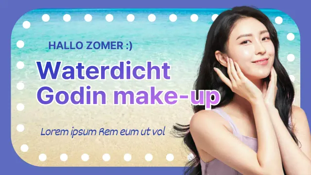 Watervaste make-uptutorial met foto's in paars