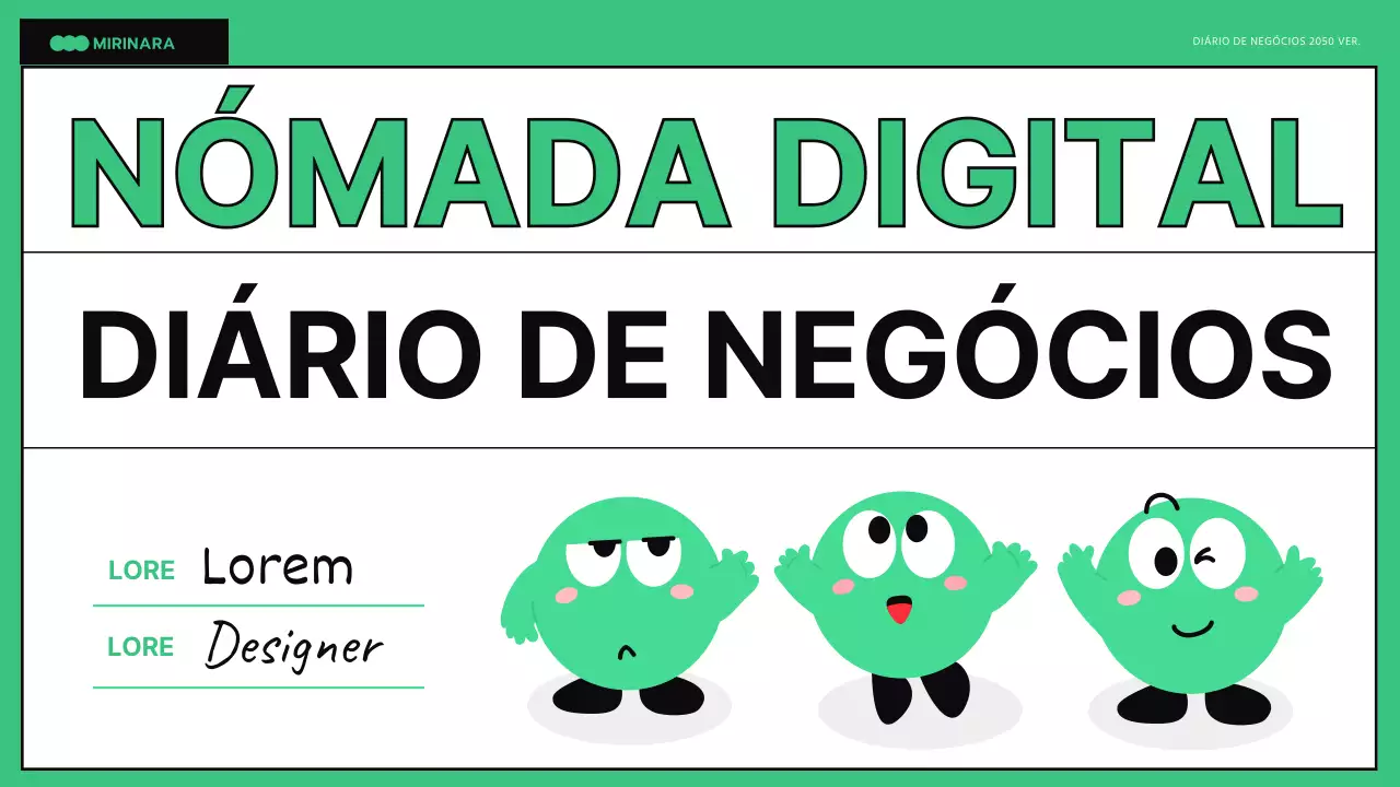 Business GoodNotes com linhas pretas cor de menta