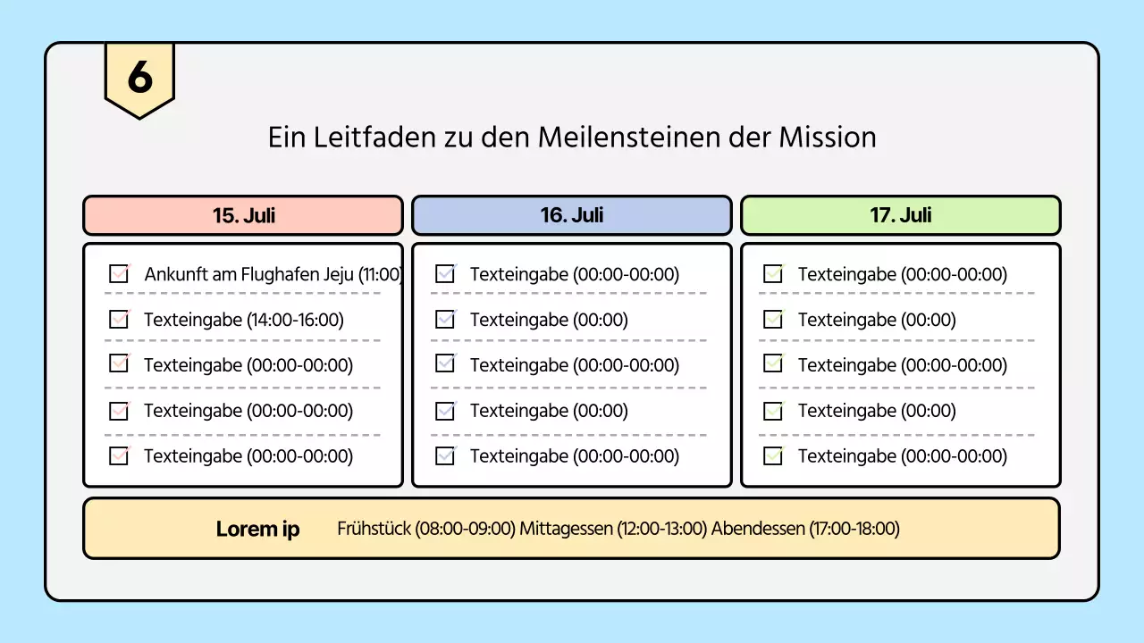 Eine saubere, pastellfarbene Sommermissionsbroschüre der Kirche