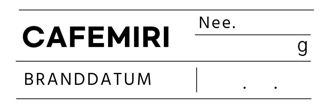 Zwart, strak ontwerp voor cafébonenetiketten
