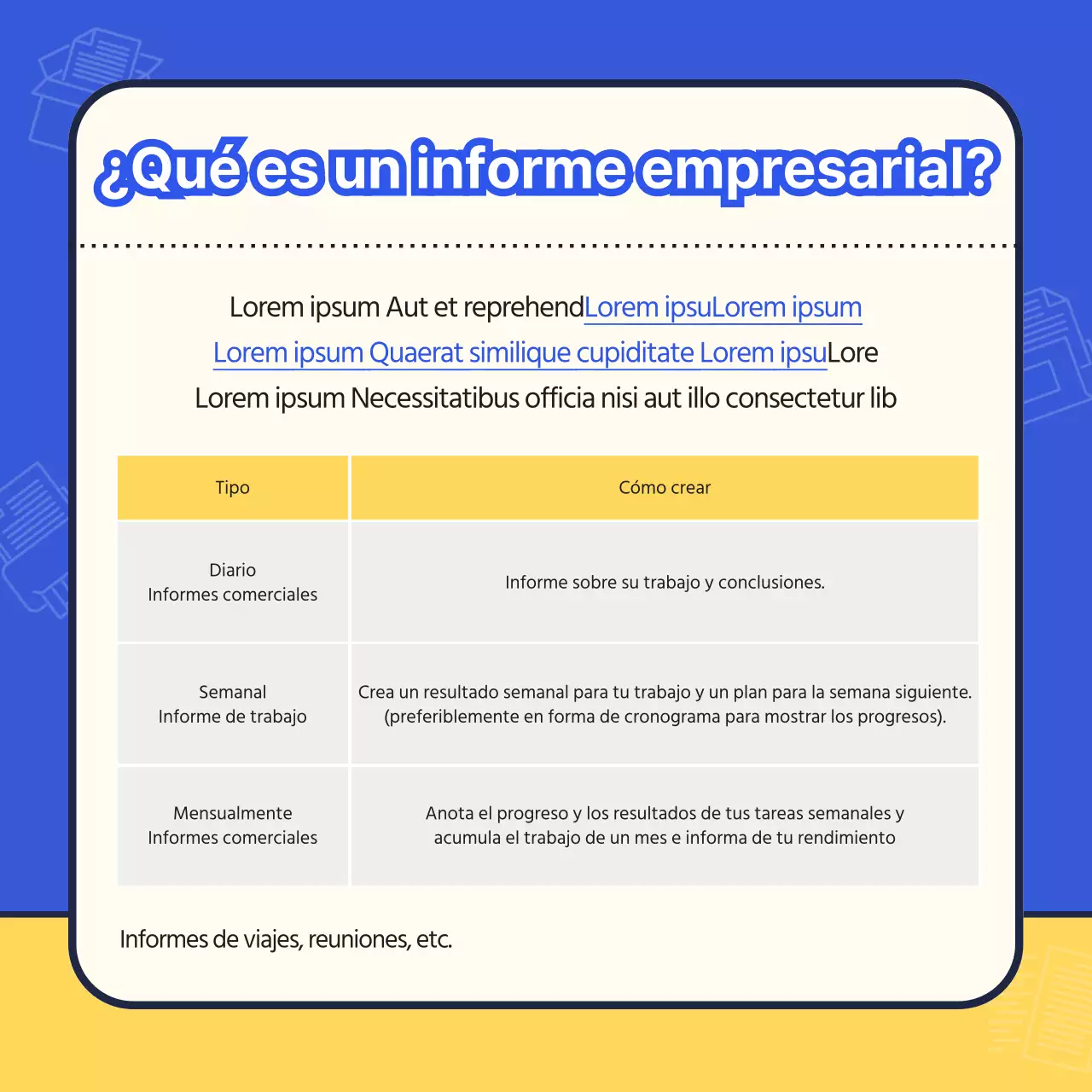 Una sencilla plataforma azul y amarilla para la incorporación de nuevos empleados