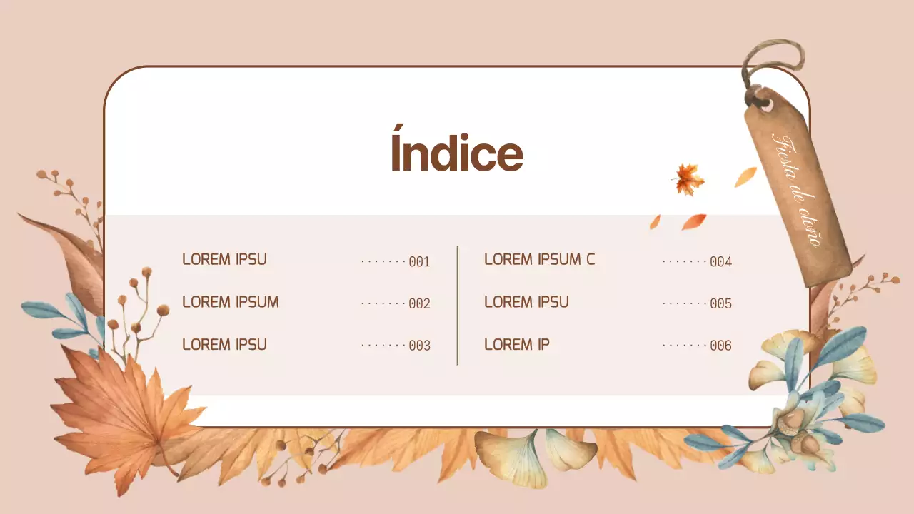 Su guía de eventos otoñales naranjas y naturales