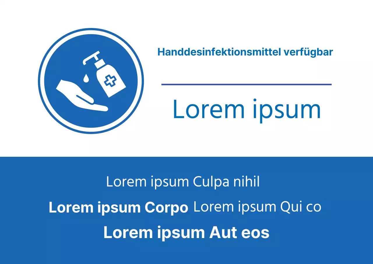 blau rot Abbildung Korona Prävention Desinfektion