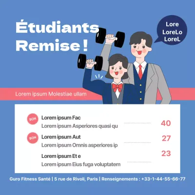 Réduction pour les étudiants