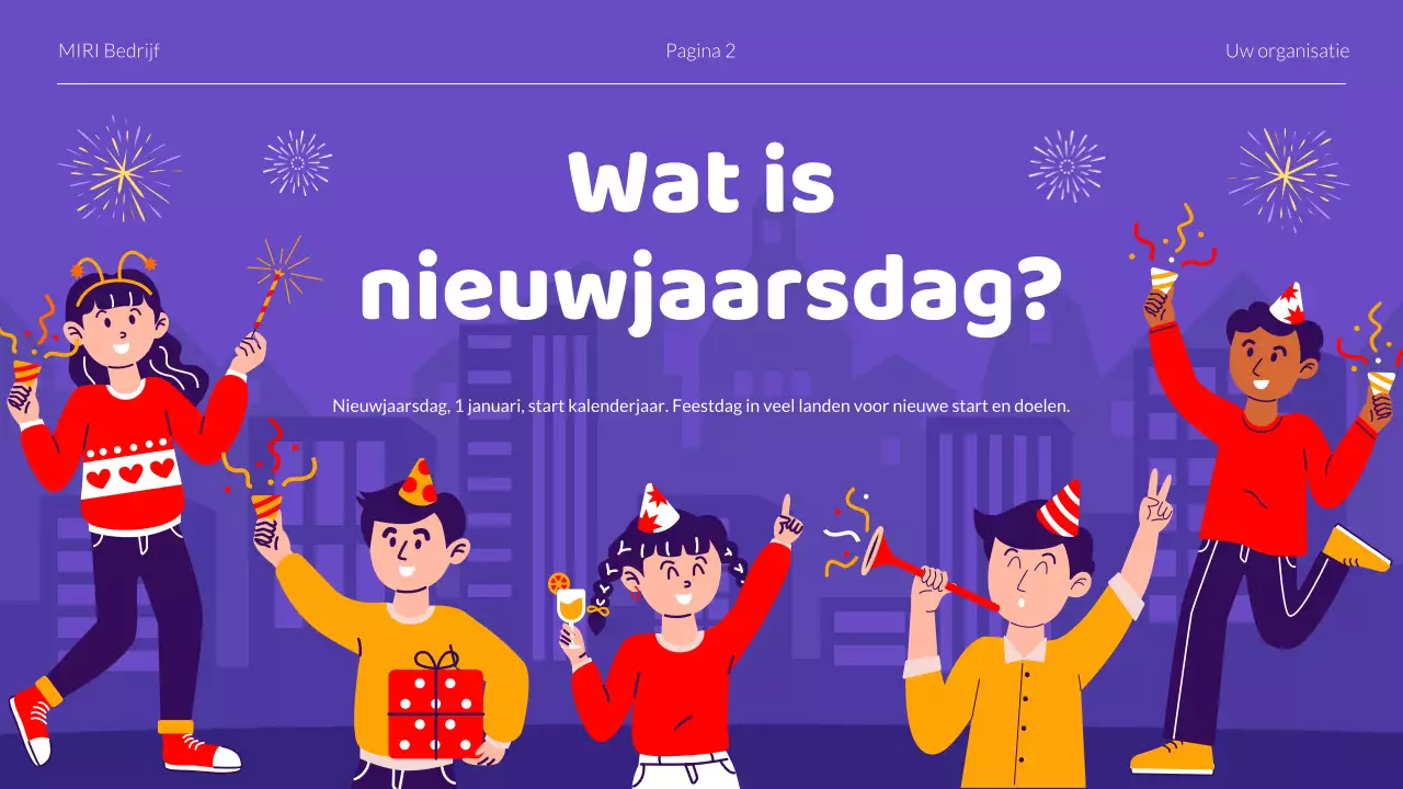 Nieuwjaar vieren Presentatie