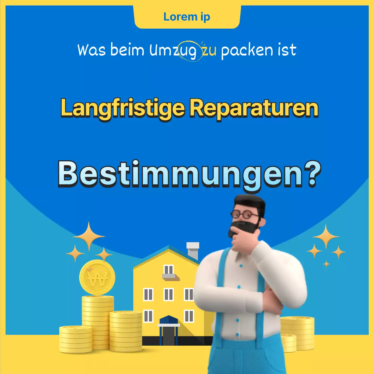 Ein Leitfaden für kitschige blaue und gelbe langfristige Reparaturzulagen