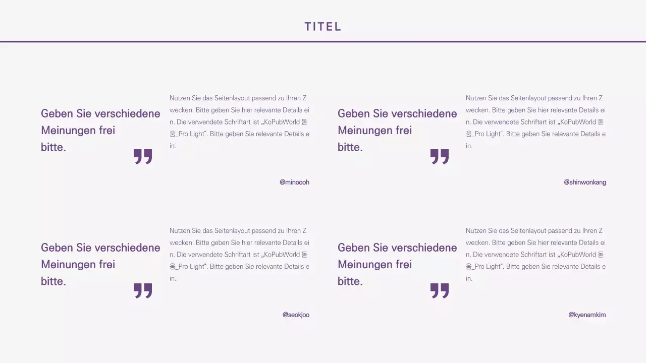 Sauberere Präsentationen