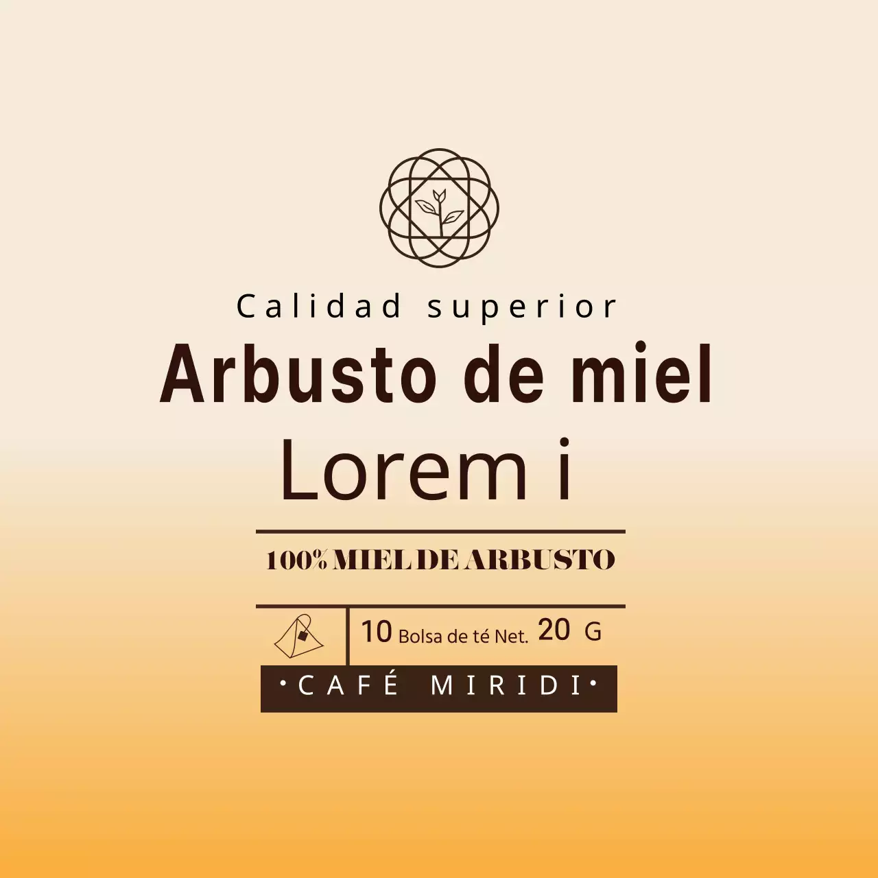 Etiquetas amarillas ilustradas para bolsitas de té con miel