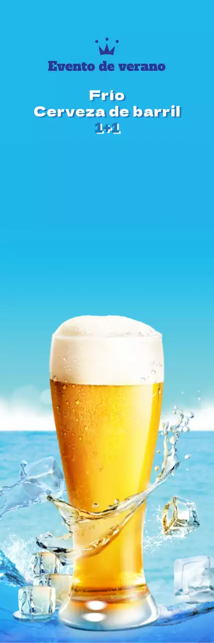 Cartel de la cerveza de verano