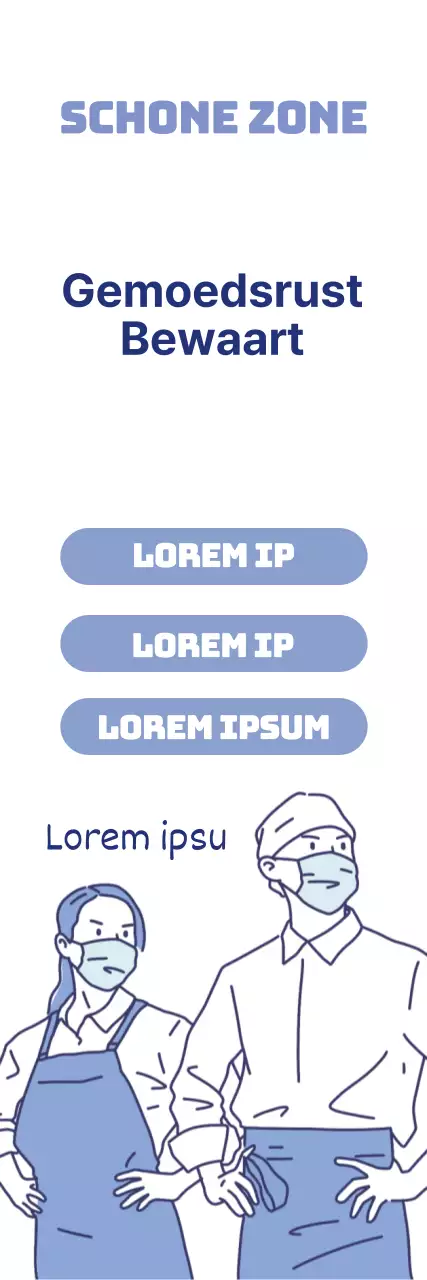 Blue Navy Geïllustreerde Coronavirus Preventiegids